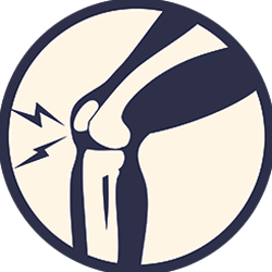 illustration of knee joint pain