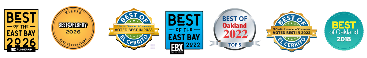 Marie Bowser Badges- Acupuncture and Chinese Medicine for women's health, stress and emotional health in Albany and El Cerrito, CA with licensed acupuncturist Marie Bowser.